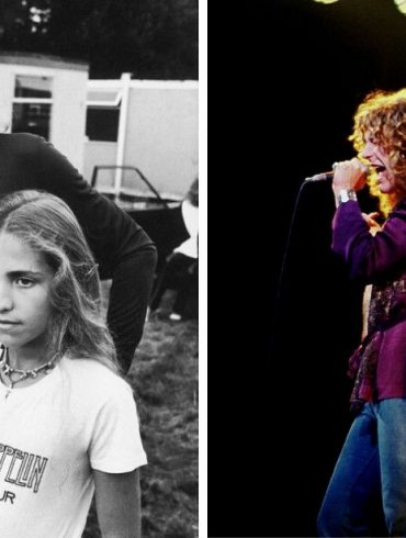 Carmen Jane Plant and her father Robert Plant