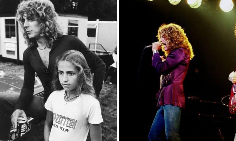 Carmen Jane Plant and her father Robert Plant