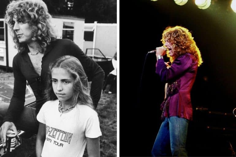 Carmen Jane Plant and her father Robert Plant