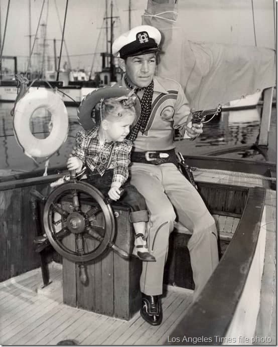 Spade Cooley: The King of Western Swing That Murdered His Wife Spade Cooley and his daughter Melody pose for a publicity photo aboard his yacht.