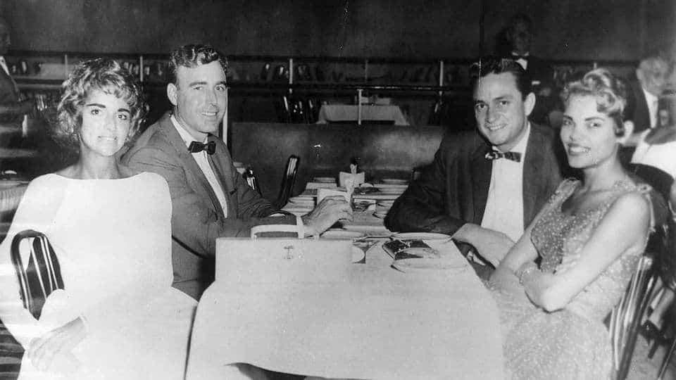 Billie Jean Horton: The Dazzling Widow of Country Legends Billie Jean Horton, Johnny Horton, Johnny Cash and his wife Vivian Liberto.