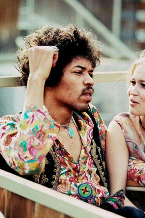 Carmen Borrero: 10 Photos of Her & Jimi Hendrix Jimi Hendrix sits next to Carmen Borrero in a Pool Box seat during afternoon sound check at the Hollywood Bowl, California, US, September 14, 1968. Photo by Ed Caraeff.