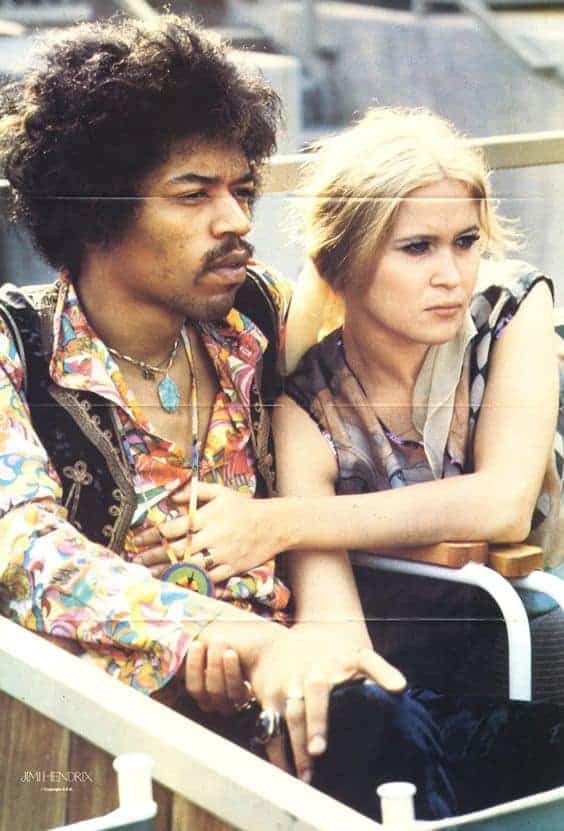 Carmen Borrero: 10 Photos of Her & Jimi Hendrix American guitarist Jimi Hendrix (1942 – 1970) sits next to Carmen Borrero in a Pool Box seat during afternoon sound check at the Hollywood Bowl, California, US, September 14, 1968.
