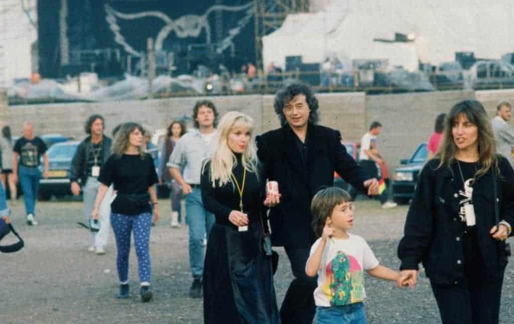 Patricia Ecker: The Complete Story of Jimmy Page's First Wife Jimmy Page of Led Zeppelin and wife Patricia Ecker Page, backstage Monsters Of Rock 1990.