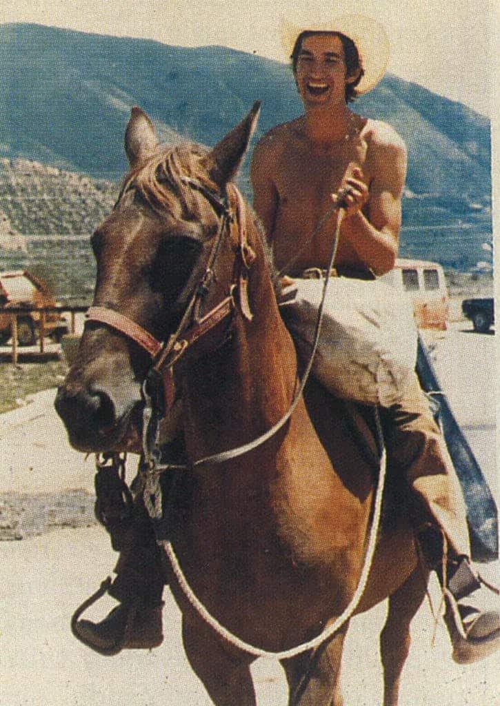 Townes Van Zandt: The Ramblin' Life of Texas Folk Legend Townes Van Zandt riding a horse.