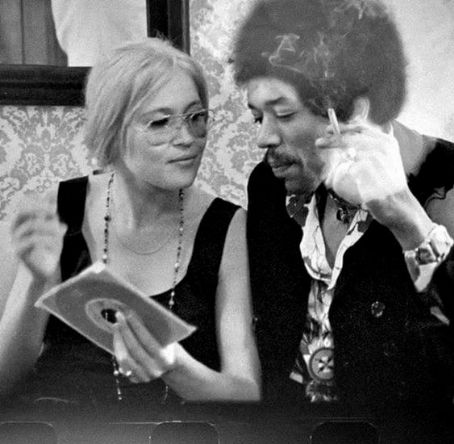 Carmen Borrero: 10 Photos of Her & Jimi Hendrix Jimi Hendrix on September 13, 1968 with Carmen Borrero in Los Angeles, California at Bob Masse Art Studio.