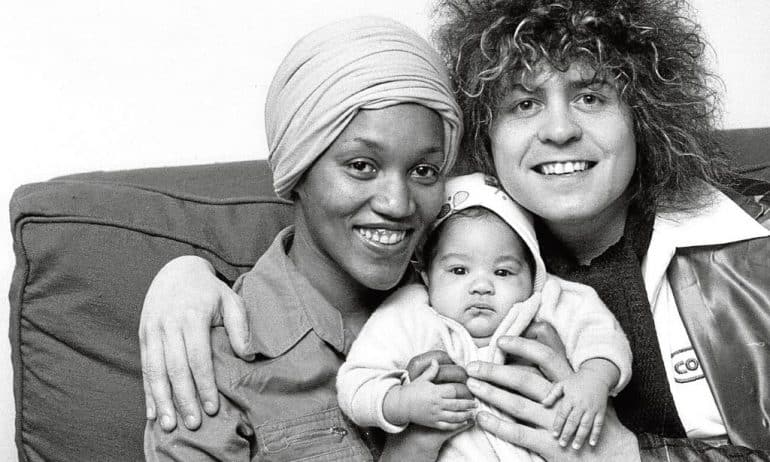 Rolan Bolan, Gloria Jones, and Marc Bolan.