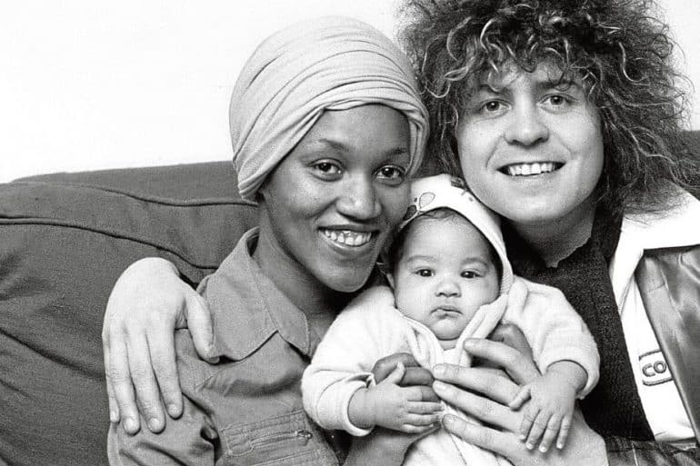 Rolan Bolan, Gloria Jones, and Marc Bolan.