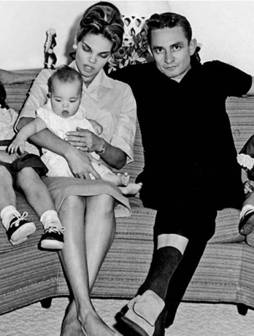 Vivian Liberto and Johnny Cash with children