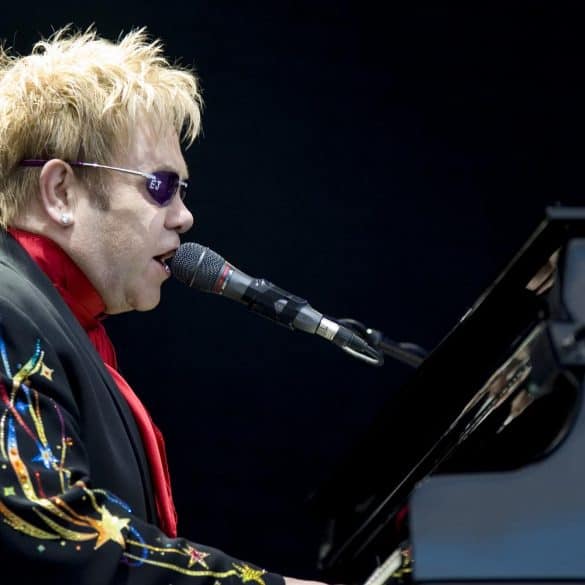 Elton John performing live