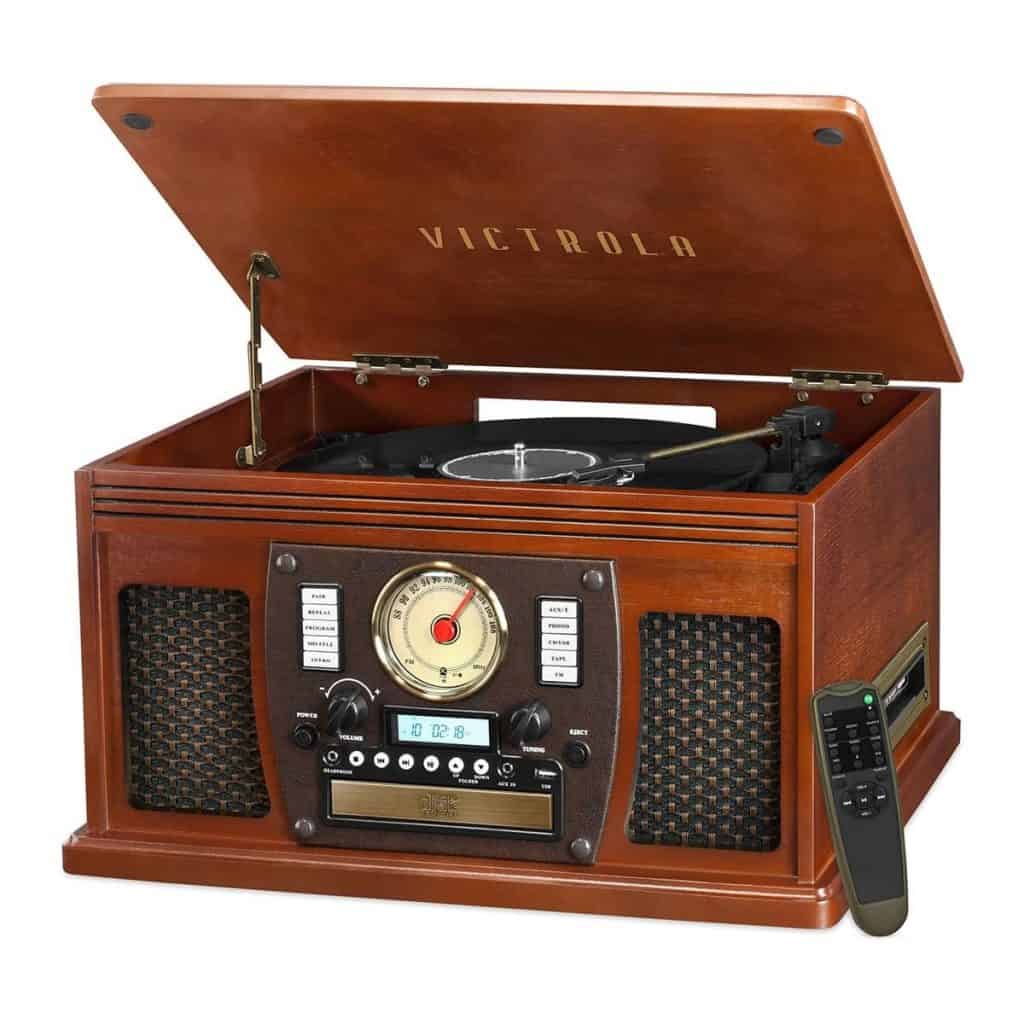 The 5 Best Turntables & Record Players with Speakers Built In for 2022: Buyers Guide victrola 8 in 1 navigator record player with built in speakers