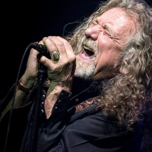 Robert Plant singing