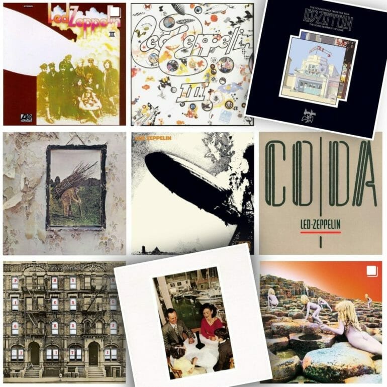 led zeppelin's album covers