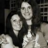 Thelma Riley and Ozzy Osbourne smiling together in a candid photo from the early years of their marriage