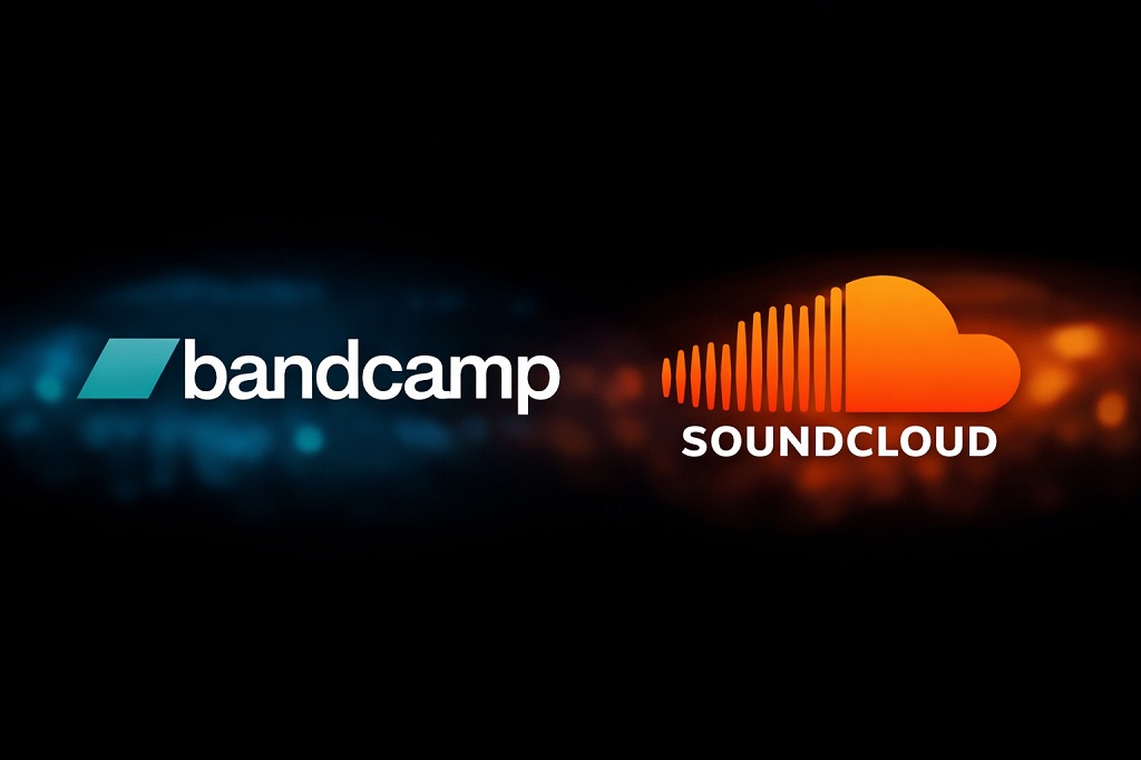 Logo of the Bandcamp and SoundCloud