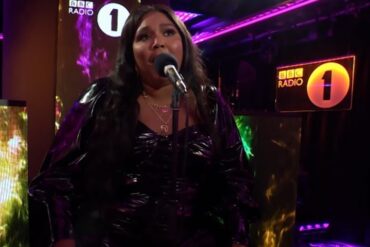 Lizzo performs passionately on stage at BBC Radio 1.