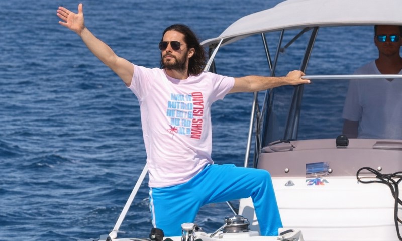 Jared Leto on a boat ride