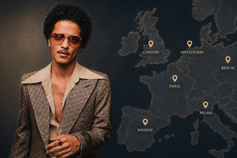 Bruno Mars European Tour 2026 - Paris, Berlin, Amsterdam, Madrid, Milan, and London Dates Bruno Mars European Tour