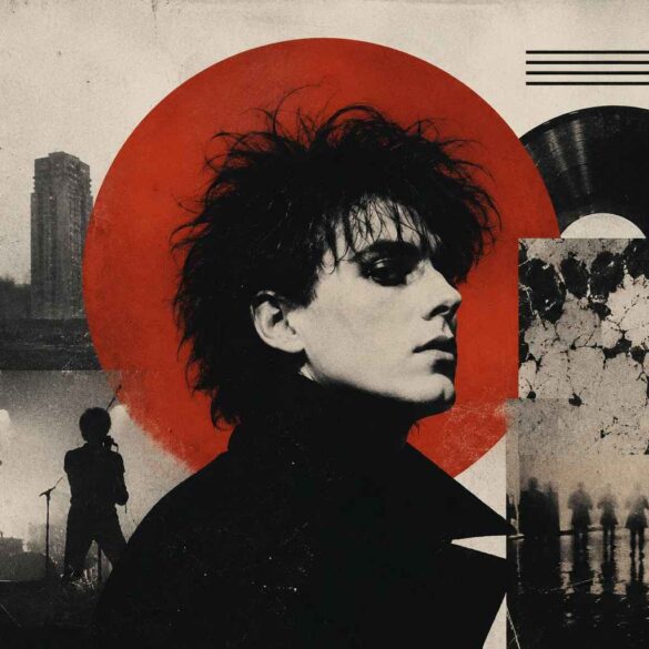 115 Post-Punk Bands From the 2010s, The Records That Kept the Genre Alive Post-punk inspired collage with musician, vinyl record and urban scenery