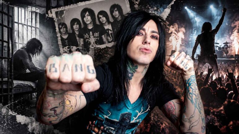 Ronnie Radke Bio - Prison, Escape the Fate and the Rise of Falling in Reverse Ronnie Radke with prison and live concert scenes in the background.
