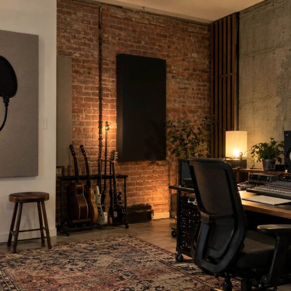 Drywall, Brick, or Concrete: Which Walls Sound Best in a Recording Studio? Recording studio with drywall, brick, and concrete walls
