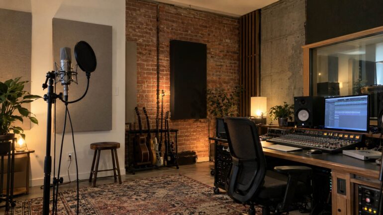 Drywall, Brick, or Concrete: Which Walls Sound Best in a Recording Studio? Recording studio with drywall, brick, and concrete walls